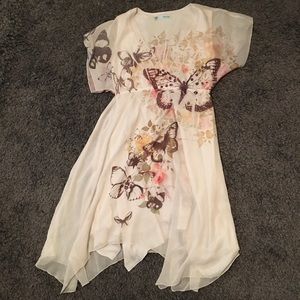 White butterfly dress